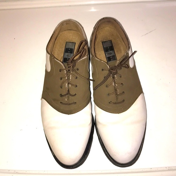 ⛳️ Nike Air Kempshell Last Comfort Saddle Brown and White Golf Cleats Size 10 - Picture 1 of 13